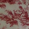 red on cream background - toile